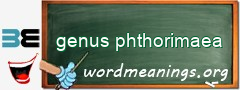 WordMeaning blackboard for genus phthorimaea